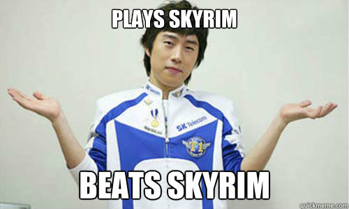 Plays Skyrim Beats Skyrim  Korean Gamer