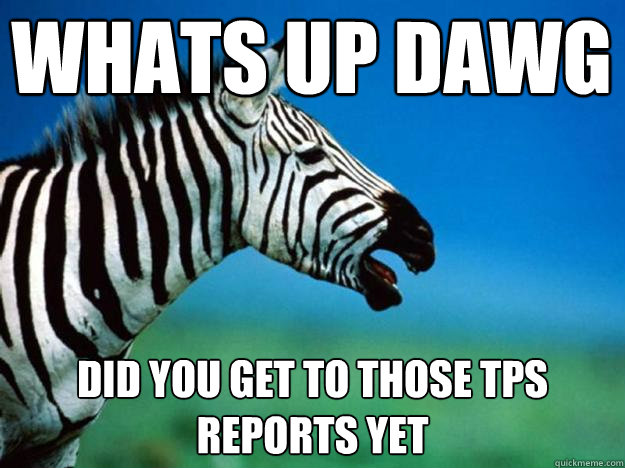 Whats up Dawg Did you get to those tps reports yet - Whats up Dawg Did you get to those tps reports yet  Misc