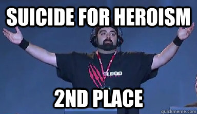 SUICIDE FOR HEROISM 2ND PLACE  