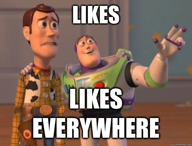 Likes Likes everywhere  Buzz Lightyear