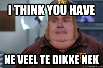 i think you have ne veel te dikke nek  Fat Bastard awkward moment