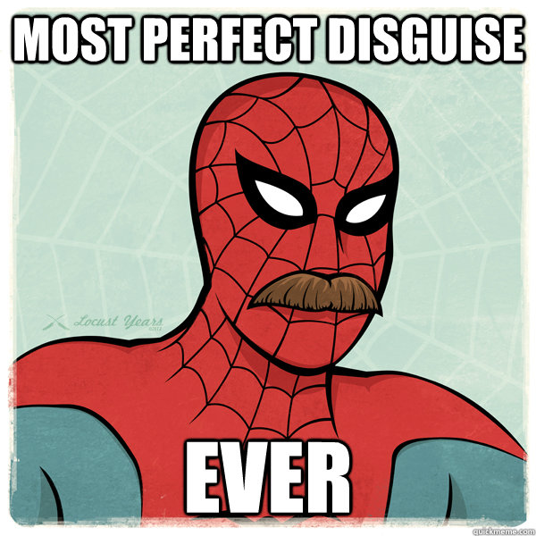 Most perfect disguise EVER  Undercover Spiderman