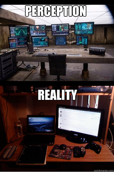Perception reality - Perception reality  Desk setup