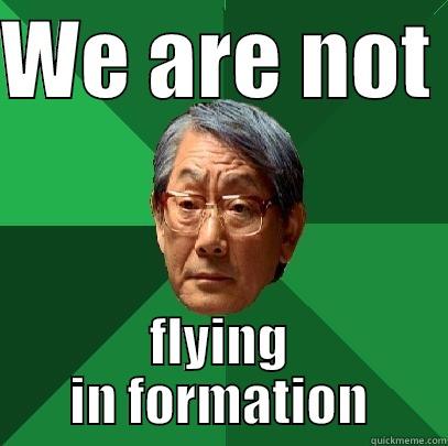 WE ARE NOT  FLYING IN FORMATION High Expectations Asian Father