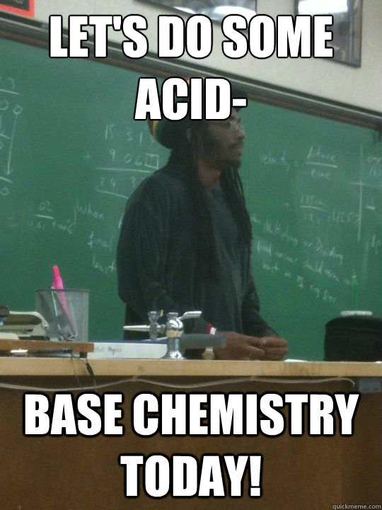 Let's do some acid- base chemistry today! - Let's do some acid- base chemistry today!  Rasta Teacher