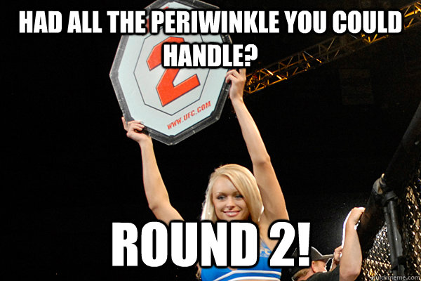 had all the Periwinkle you could handle? Round 2! - had all the Periwinkle you could handle? Round 2!  Misc