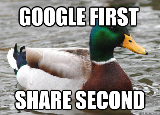 google first share second  Actual Advice Mallard