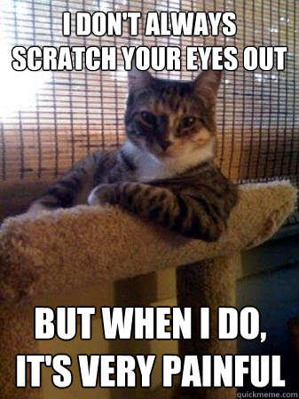 I don't always scratch your eyes out but when I do, It's very painful  The Most Interesting Cat in the World