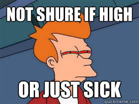 Not Shure if high  or just sick  High Fry