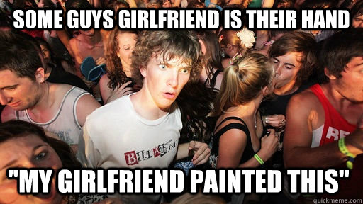 some guys girlfriend is their hand 