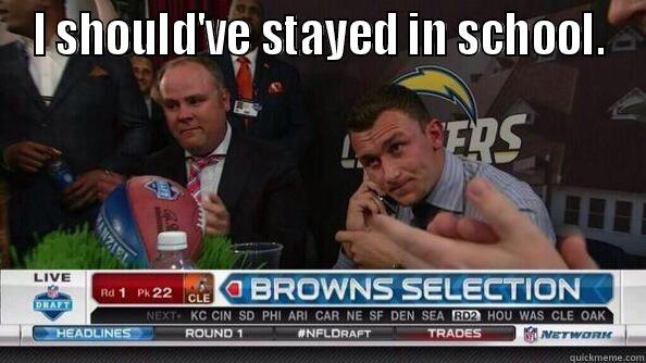 I SHOULD'VE STAYED IN SCHOOL.  Misc