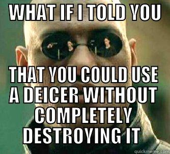   WHAT IF I TOLD YOU   THAT YOU COULD USE A DEICER WITHOUT COMPLETELY DESTROYING IT  Matrix Morpheus
