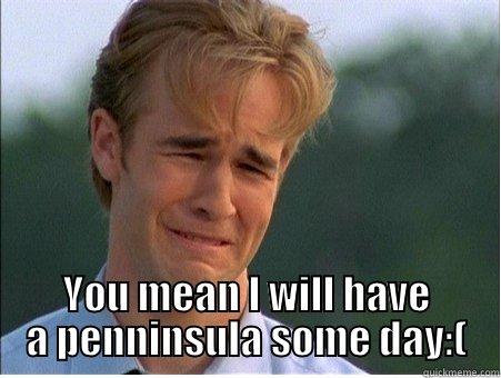  YOU MEAN I WILL HAVE A PENNINSULA SOME DAY:( 1990s Problems
