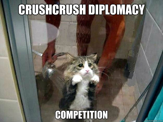 CrushCrush Diplomacy Competition  Shower kitty