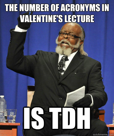 the number of acronyms in valentine's lecture Is TDH  The Rent Is Too Damn High