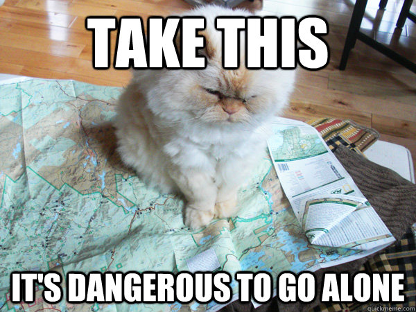 Take this It's dangerous to go alone - Take this It's dangerous to go alone  map cat