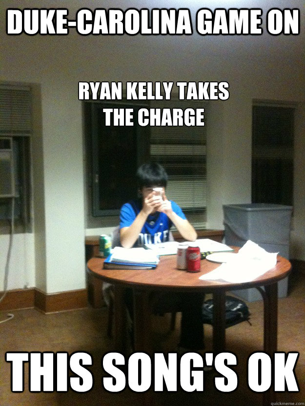 duke-carolina game on This song's OK Ryan Kelly takes the charge  