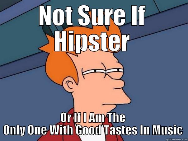 NOT SURE IF HIPSTER OR IF I AM THE ONLY ONE WITH GOOD TASTES IN MUSIC Futurama Fry