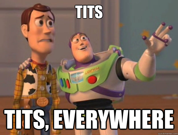 Tits Tits, everywhere  Sunburns Everywhere