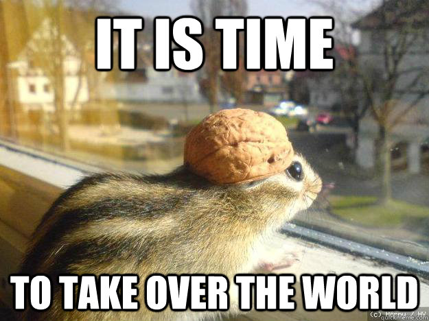 it is time to take over the world - it is time to take over the world  Adventure Chipmunk