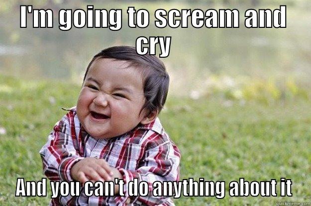 Evil baby - I'M GOING TO SCREAM AND CRY AND YOU CAN'T DO ANYTHING ABOUT IT Evil Toddler