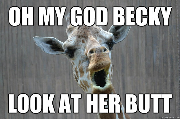 oh my god becky look at her butt - oh my god becky look at her butt  stunned giraffe