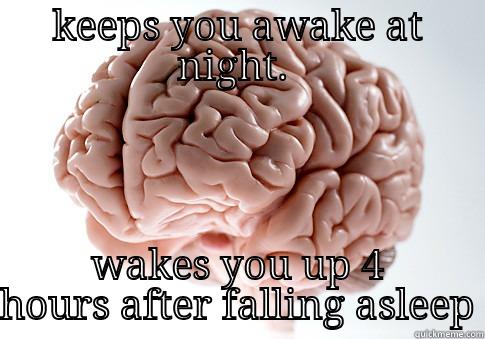 scumbag sleep - KEEPS YOU AWAKE AT NIGHT.  WAKES YOU UP 4 HOURS AFTER FALLING ASLEEP Scumbag Brain