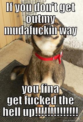 IF YOU DON'T GET OUTMY MUDAFUCKIN WAY YOU FINA GET FUCKED THE HELL UP!!!!!!!!!!!!!! Good Dog Greg