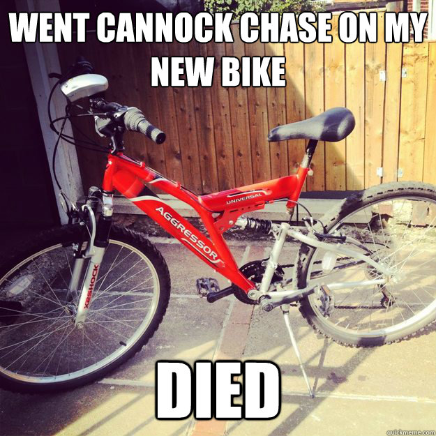 WENT CANNOCK CHASE ON MY NEW BIKE DIED  MOUNTAIN BIKE MEME