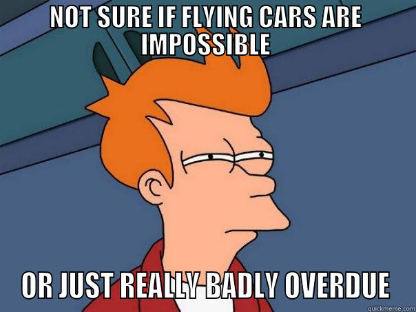 NOT SURE IF FLYING CARS ARE IMPOSSIBLE OR JUST REALLY BADLY OVERDUE Futurama Fry