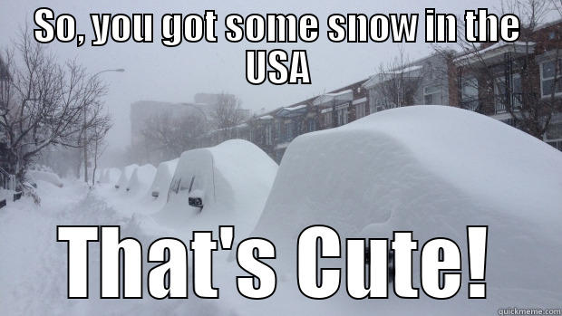 CANADA, typical snowfall - SO, YOU GOT SOME SNOW IN THE USA THAT'S CUTE! Misc