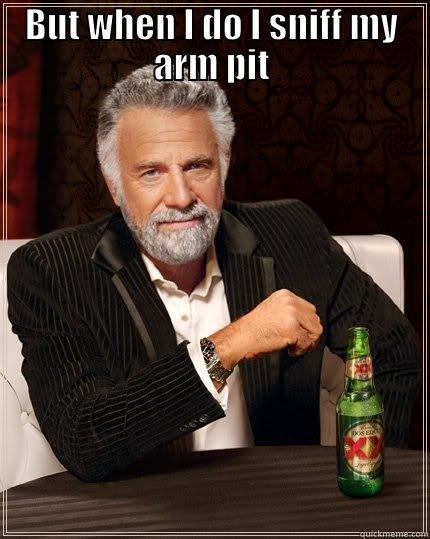 BUT WHEN I DO I SNIFF MY ARM PIT  The Most Interesting Man In The World