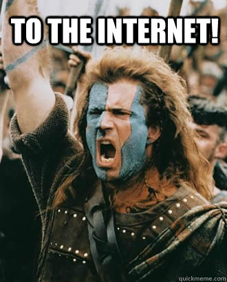 To the Internet!   SOPA Opposer
