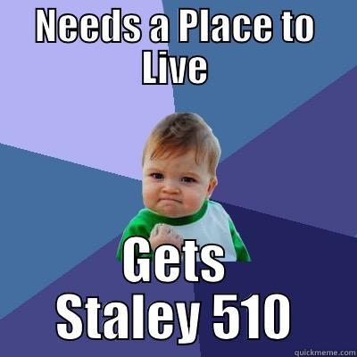 NEEDS A PLACE TO LIVE GETS STALEY 510 Success Kid