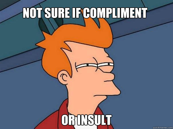 Not sure if compliment Or insult  Futurama Fry