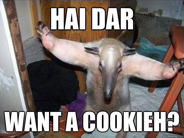 Hai Dar Want a cookieh?  I got this