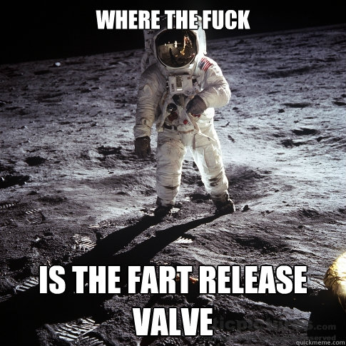 where the fuck is the fart release valve  Buzz Aldrin