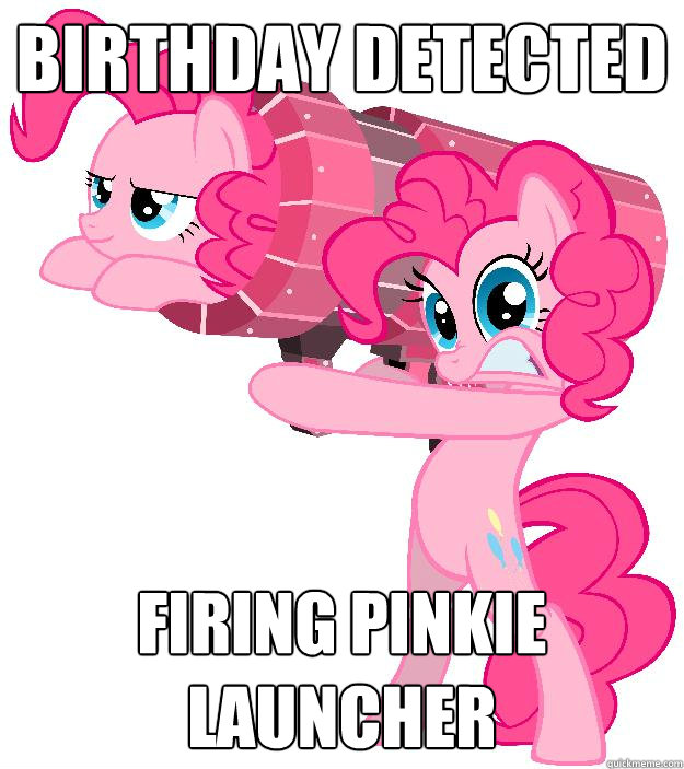 Birthday Detected Firing Pinkie Launcher  