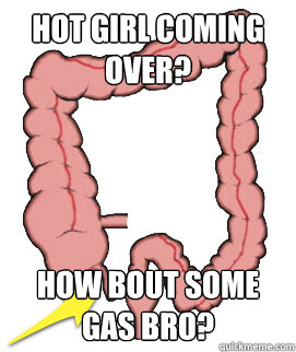 Hot Girl coming over? How bout some gas bro?  Scumbag Bowels
