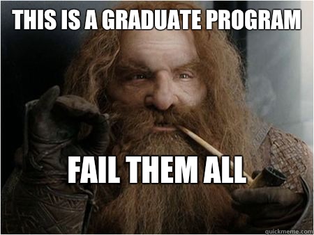 This is a graduate program 





Fail them all
  