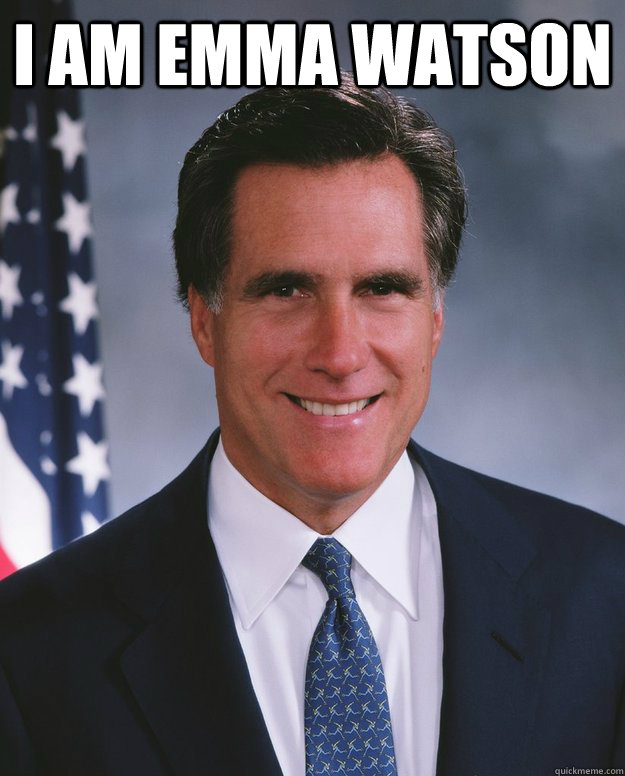 I am Emma Watson   Credit Stealing Romney