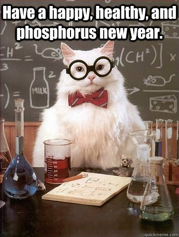 Have a happy, healthy, and phosphorus new year.  - Have a happy, healthy, and phosphorus new year.   Chemistry Cat