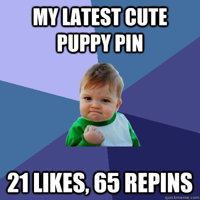 my latest cute puppy pin 21 likes, 65 repins  Success Kid