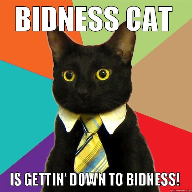 BIDNESS CAT IS GETTIN' DOWN TO BIDNESS! Business Cat