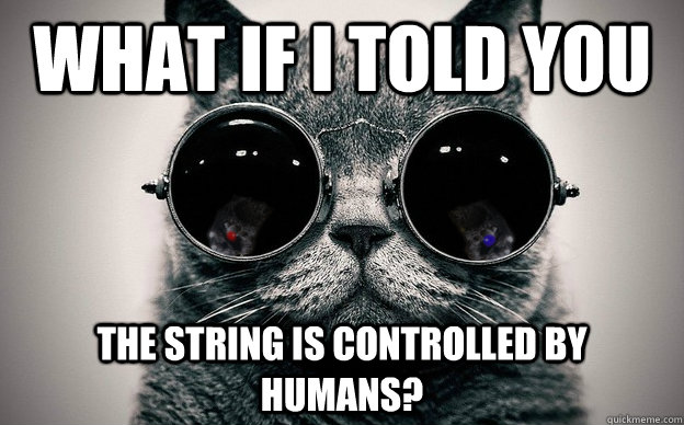 What if i told you The string is Controlled by Humans?  