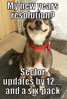 MY NEW YEARS RESOLUTION? SECTOR UPDATES BY 12..... AND A SIX-PACK Good Dog Greg