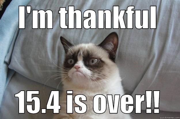 I'M THANKFUL 15.4 IS OVER!! Grumpy Cat