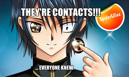 they're contacts!!! ... everyone knew.  contact