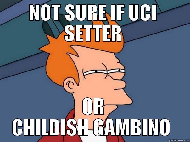 NOT SURE IF UCI SETTER OR CHILDISH GAMBINO  Futurama Fry