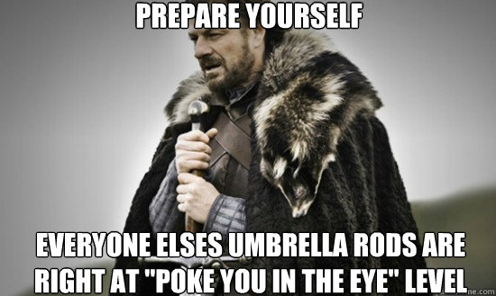 Prepare yourself Everyone elses Umbrella rods are right at 